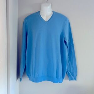 548 Men's Blue V -Neck Sweater Size: XL MSRP: $225